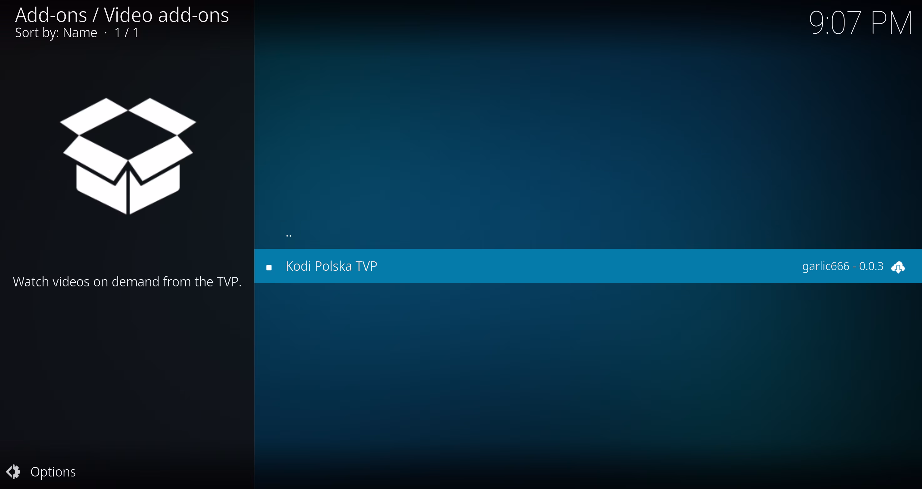 Kodi wybór dodatku Kodi Polska TVP